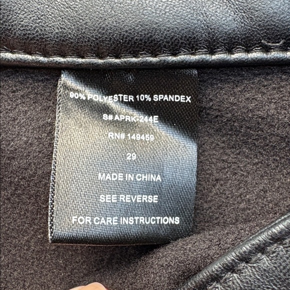 Ashley Mason Black Faux Leather Pants | Size 29 | NWT - Picture 6 of 6